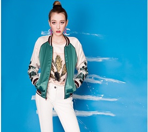 Silk bomber jacket