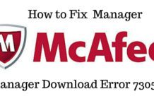How to Fix McAfee Manager Download Error 7305