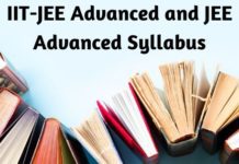 IIT-JEE Advanced and JEE Advanced Syllabus