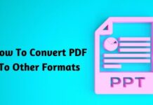 How To Convert PDF To Other Formats