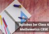 Syllabus for Class 6 Mathematics CBSE