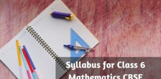 Syllabus for Class 6 Mathematics CBSE